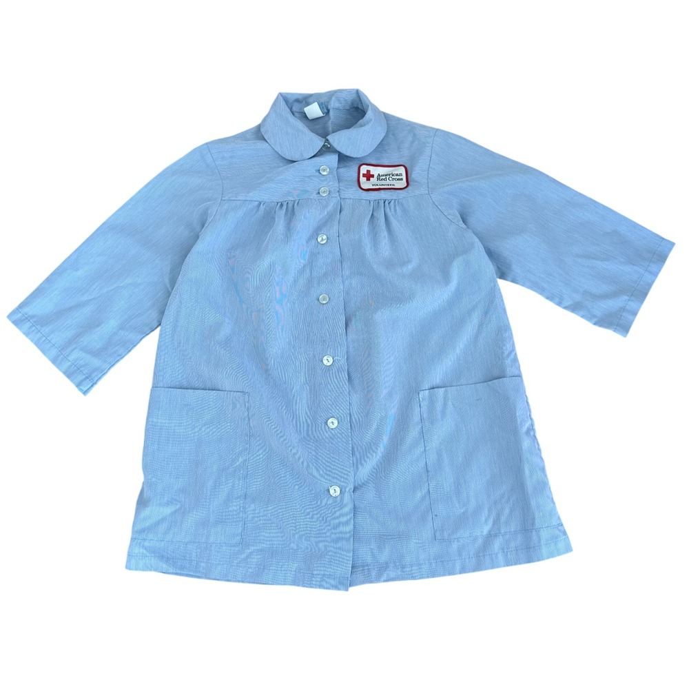 Brew Schneider Vintage American Red Cross Uniform Peter Pan Collar Small Blue